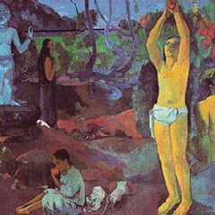 reproductie Where do we come from? What are we? Where are we going? van Paul Gauguin